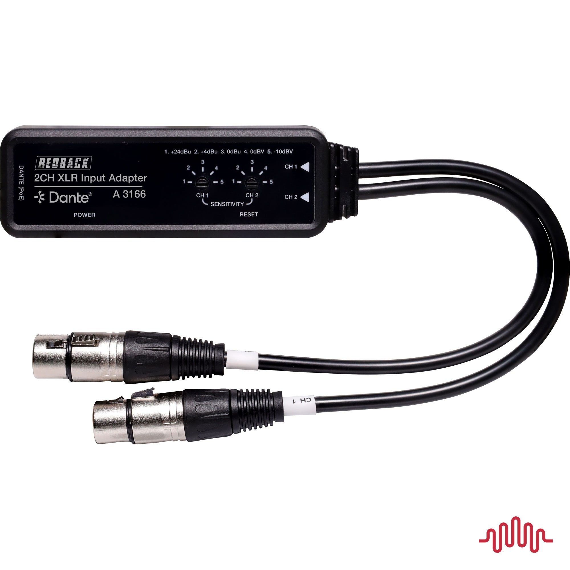 Redback A3166 XLR to Dante adapter — additional view