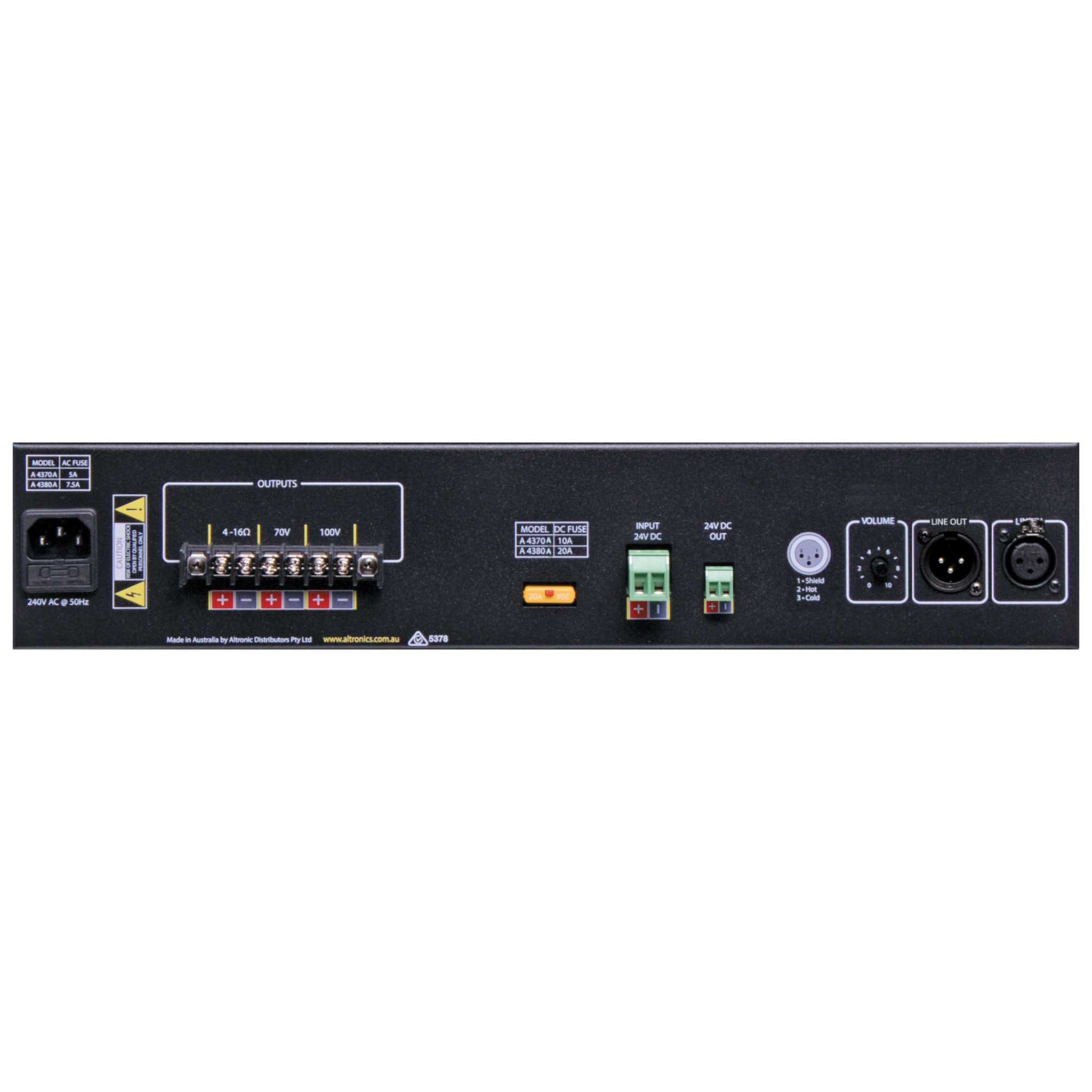 Redback Power Amp Rear