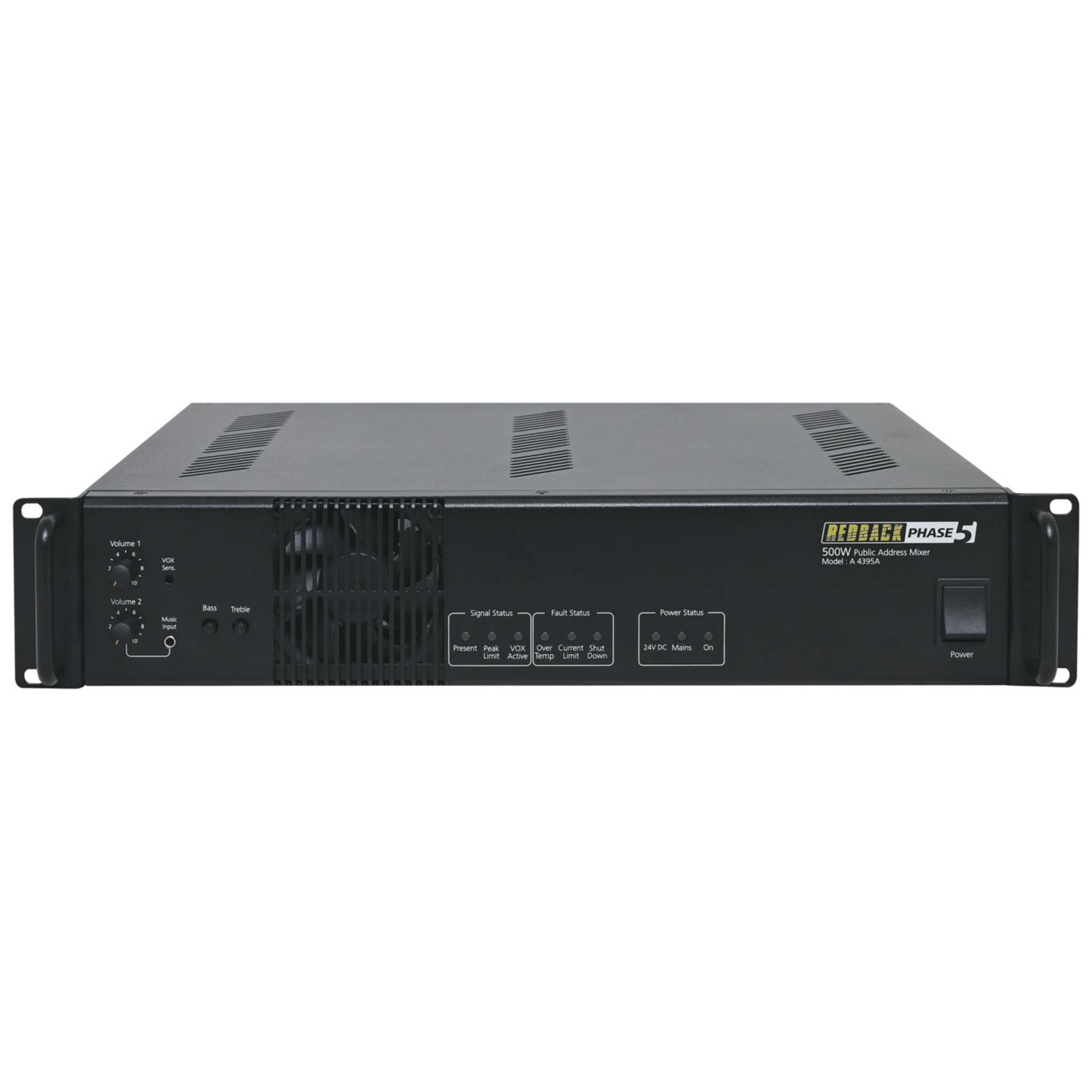 Redback A 4395A 500 Watt Mixer Amplifier - Front Panel