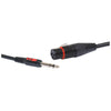 P0750 XLR Female to 6.35mm TRS Jack Microphone Cable