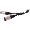 P0761 3 Pin XLR Y Adapter - Female To 2 X Male