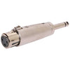 P0970 3 Pin Female XLR To 6.35mm Mono Plug Adapter