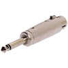 P0970 3 Pin Female XLR To 6.35mm Mono Plug Adapter