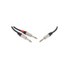 P6068A Rean Y 6.35mm TRS to Dual 6.35mm TS Insert Cable