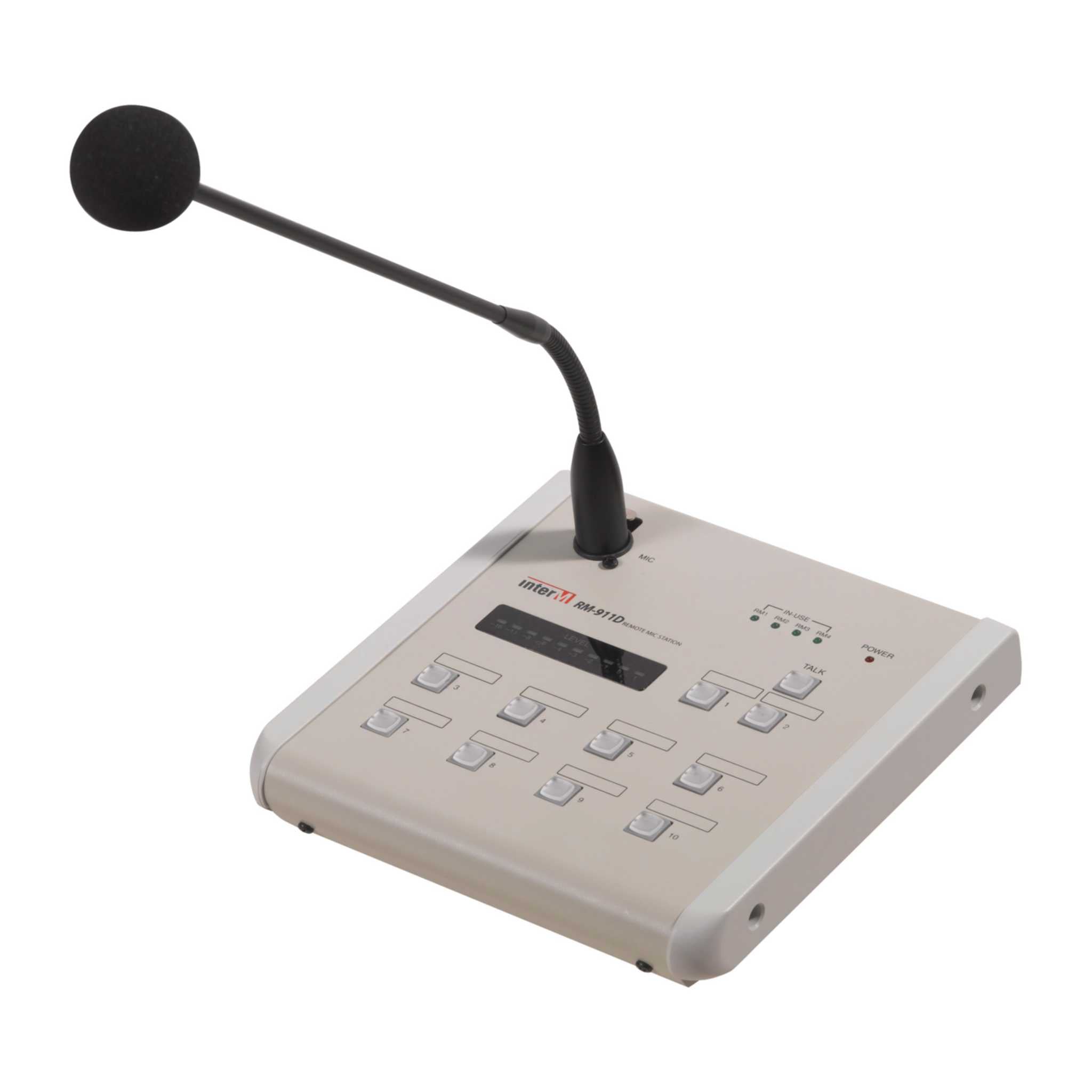 Inter-M RM-911D Desktop Remote Paging Microphone Station — front view
